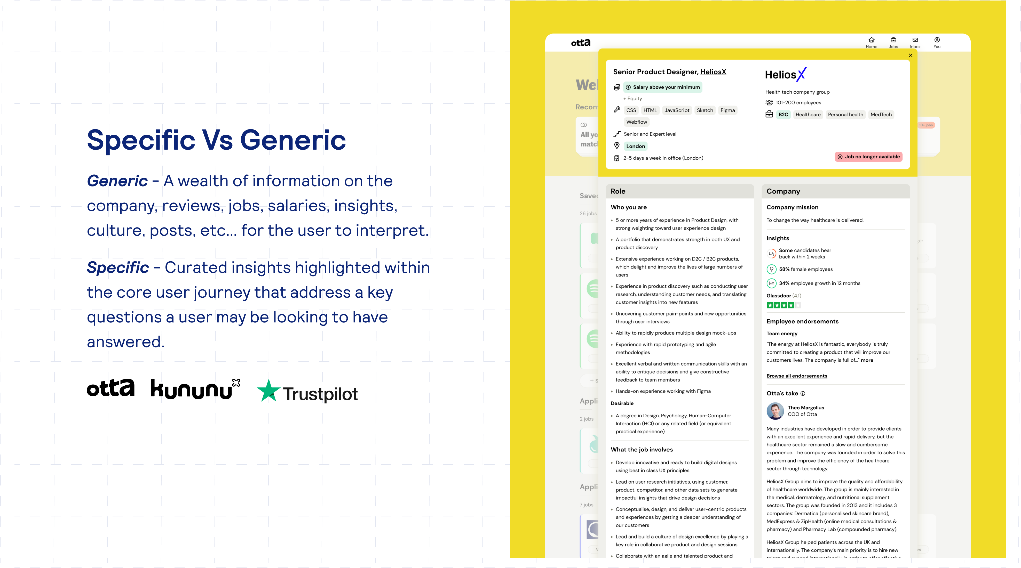 Otta, Kununu, Trustpilot — specific vs generic